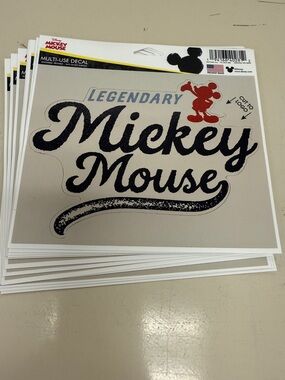 14 Disney Mickey Mouse 'Legendary' Decal - Black & Red